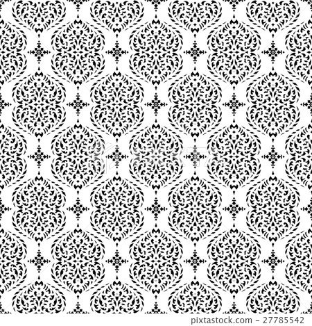 Vector damask seamless pattern - Stock Illustration [27785542] - PIXTA