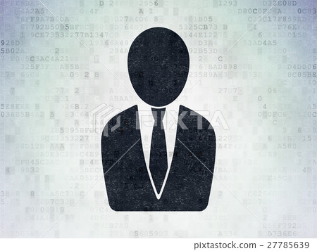 Law concept: Business Man on Digital Data Paper 27785639