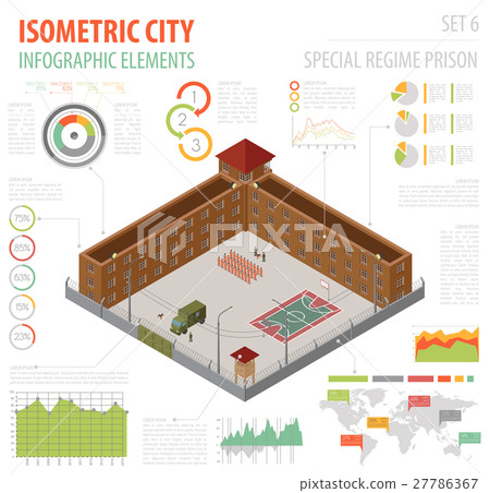 Flat 3d isometric special regime prison Flat 3d isometric special regime prison 27786367