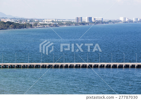 aerial view of bridge to port  of Hua Hin Thailand 27787030