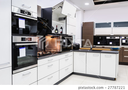 Modern hi-tek kitchen, clean interior design 27787221