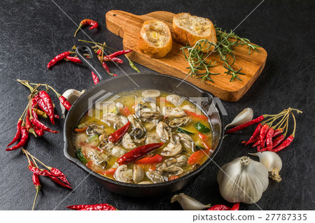 牡蠣ahigyo燒烤西班牙牡蠣食品（ajillo） 27787335