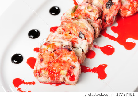 Semifreddo dessert with forest fruits and 27787491