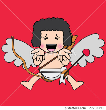 图库插图 cute cupid angel.