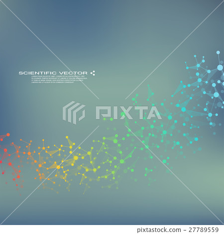 Molecule DNA and neurons vector. Molecular - Stock Illustration ...