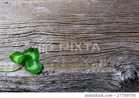 St. Patrick day greeting with three-leaves clover St. Patrick day greeting with three-leaves clover 27789756