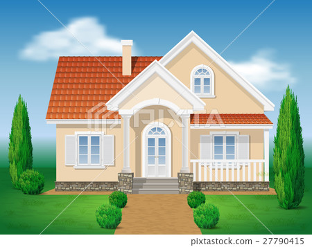 Country cottage and garden Country cottage and garden 27790415