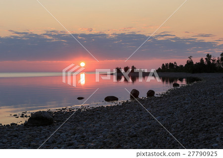 Sunrise on the lake Baikal, Irkutsk region, Russia 27790925