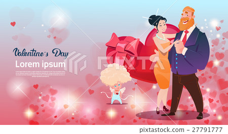 Valentine Day Gift Card Holiday Lovers Couple Love 27791777