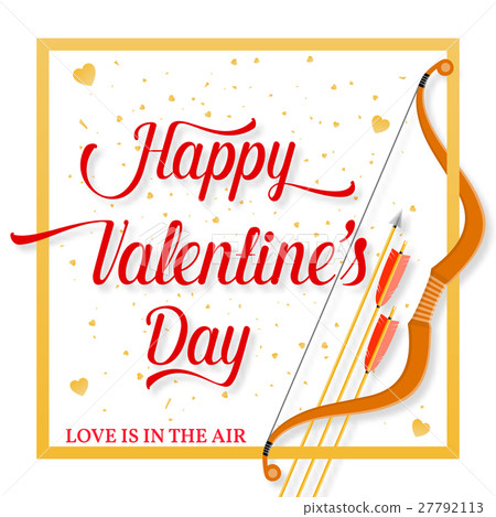 Happy Valentines Day lettering text with golden Happy Valentines Day lettering text with golden 27792113