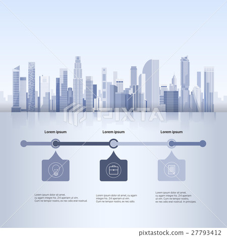 City Skyscraper View Cityscape Background Skyline - Stock Illustration ...