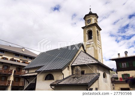Church in Livigno, Lombardy, Italy Church in Livigno, Lombardy, Italy 27793566