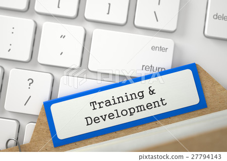 File Card with Training and Development. 3D. File Card with Training and Development. 3D. 27794143