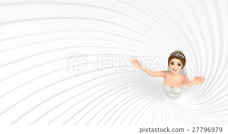 婚禮禮服的逗人喜愛的新娘 27796979