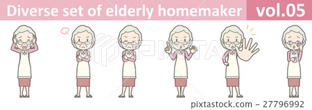 Old woman wearing an apron vol.05 27796992