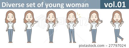 A young woman in T-shirt and jeans vol.01 A young woman in T-shirt and jeans vol.01 27797024