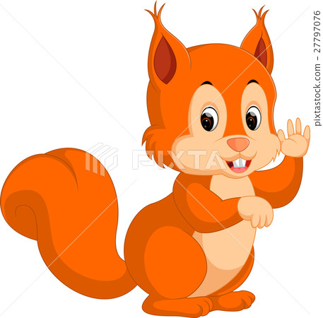 Cute Squirrel Cartoon Stock Illustration 27797076 Pixta