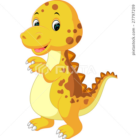 Cute baby dinosaur cartoon Cute baby dinosaur cartoon 27797209