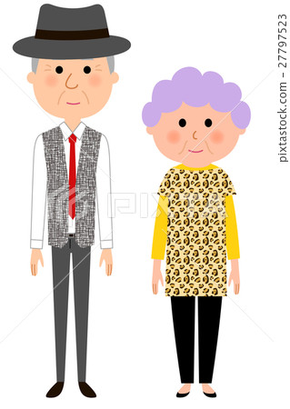 Senior couple fashionable 27797523