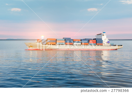 Cargo ship container Cargo ship container 27798366