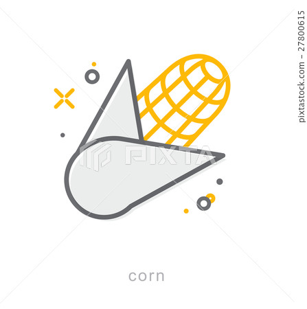 Thin line icons, Corn 27800615