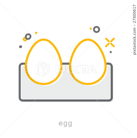 Thin line icons, Egg 27800617