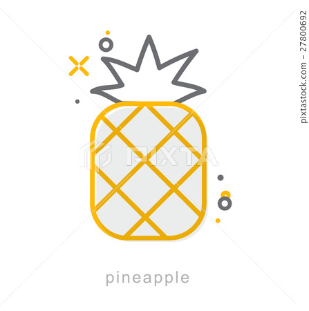 Thin line icons, Pineapple 27800692