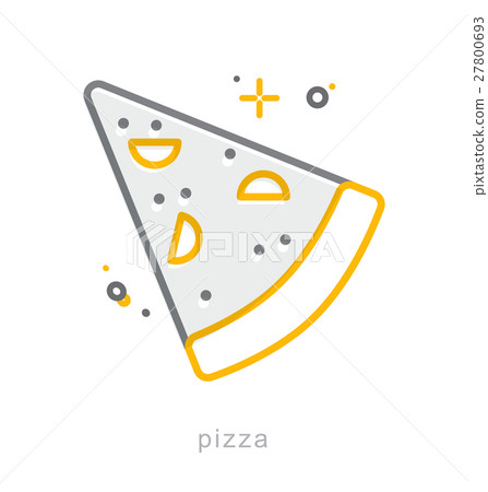 Thin line icons, Pizza 27800693