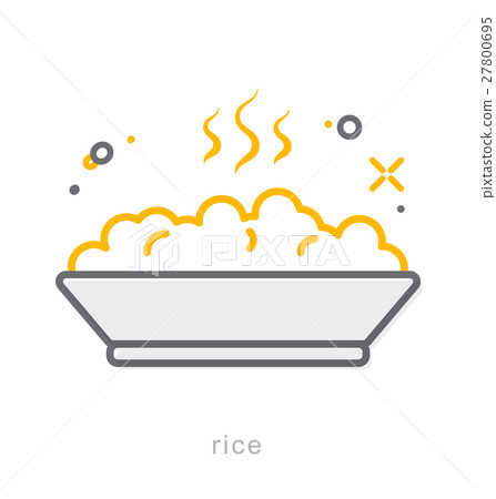 Thin line icons, Rice 27800695