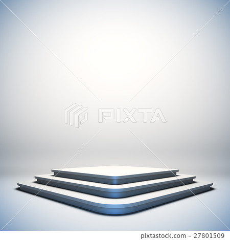 White empty stage. 27801509