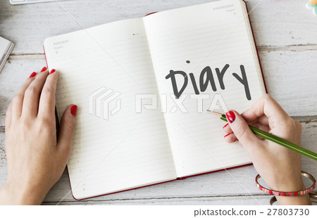 Diary Daily Record Journal Daybook Memoir Concept 27803730
