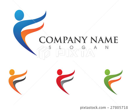 Fun people Healthy Life Logo template vector icon 27805718