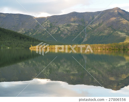 sunset on the lake in Hibiny sunset on the lake in Hibiny 27806556