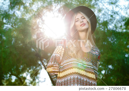 Fashion photo of young magnificent woman wearing Fashion photo of young magnificent woman wearing 27806678