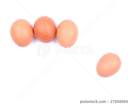 Chicken eggs on a white background Chicken eggs on a white background 27808068