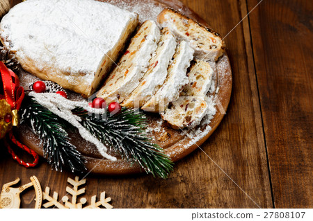 traditional German cake Dresdner stollen 27808107