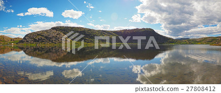 Reflection in a lake in the north. Panorama Reflection in a lake in the north. Panorama 27808412