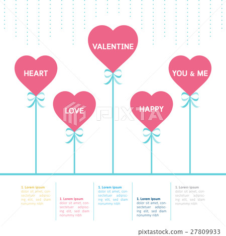 Valentine's day heart shape balloons with text. Valentine's day heart shape balloons with text. 27809933