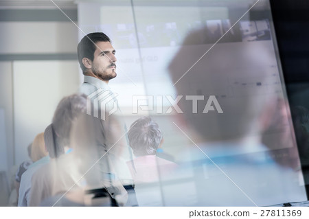 Business presentation on corporate meeting. 27811369