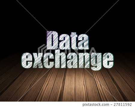 Data concept: Data Exchange in grunge dark room Data concept: Data Exchange in grunge dark room 27811592