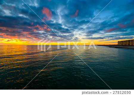 Colorful dramatic sunset above Glenelg Beach Colorful dramatic sunset above Glenelg Beach 27812030