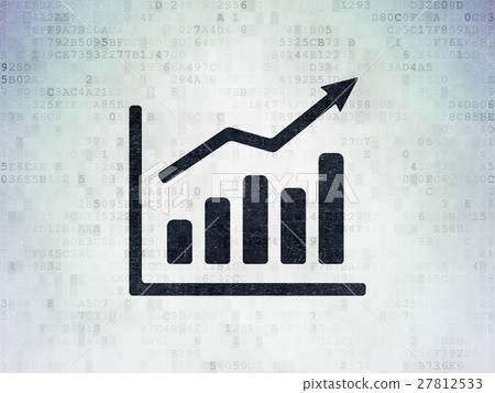 Advertising concept: Growth Graph on Digital Data 27812533