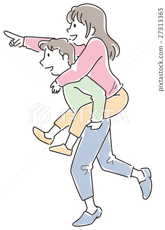 Piggyback Ride Stock Illustrations – 500 Piggyback Ride Stock  Illustrations, Vectors & Clipart - Dreamstime