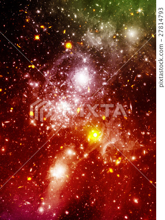 Stars, dust and gas nebula in a far galaxy Stars, dust and gas nebula in a far galaxy 27814793