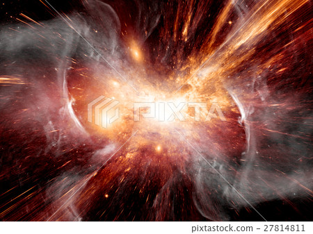 Stars, dust and gas nebula in a far galaxy Stars, dust and gas nebula in a far galaxy 27814811