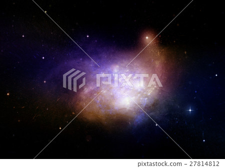 Stars, dust and gas nebula in a far galaxy Stars, dust and gas nebula in a far galaxy 27814812