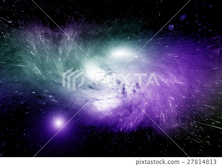 Stars, dust and gas nebula in a far galaxy 27814813