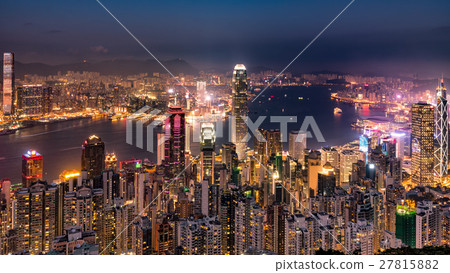 Hong Kong from the Victoria Peak · Night view of one million dollars 27815882
