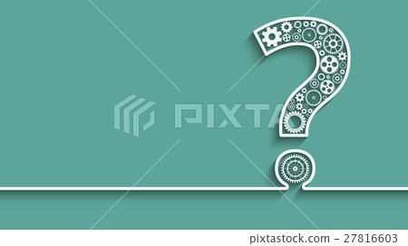 Question mark from gears 27816603