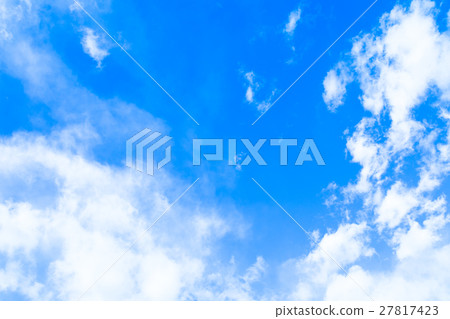 天空覆蓋藍天白色雲彩綜合性背景材料照片材料拷貝空間字符空間 27817423